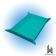 Foldable Dice Rolling Tray - Vivid Teal